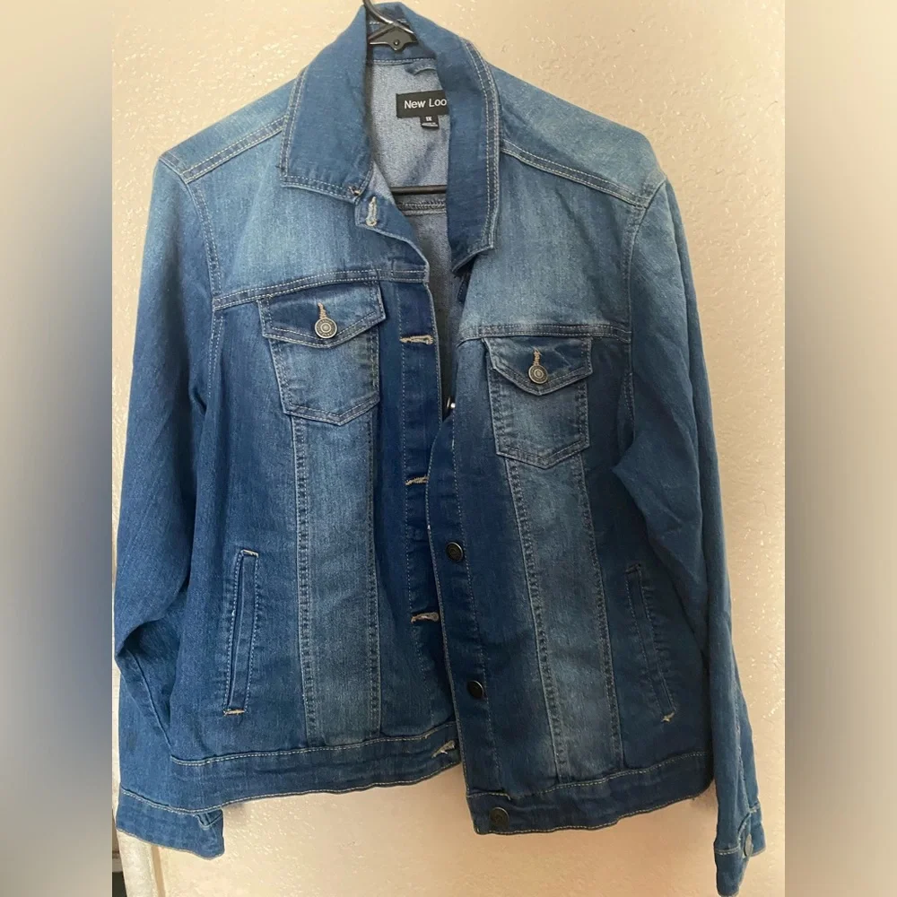 New look Size 1X blue Women Jean jacket - Picture 1 of 1
